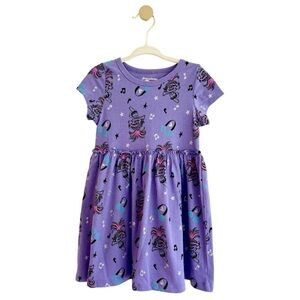 Dreamworks Poppy Trolls Purple Kids Dress with Musical Print Girls 2T
